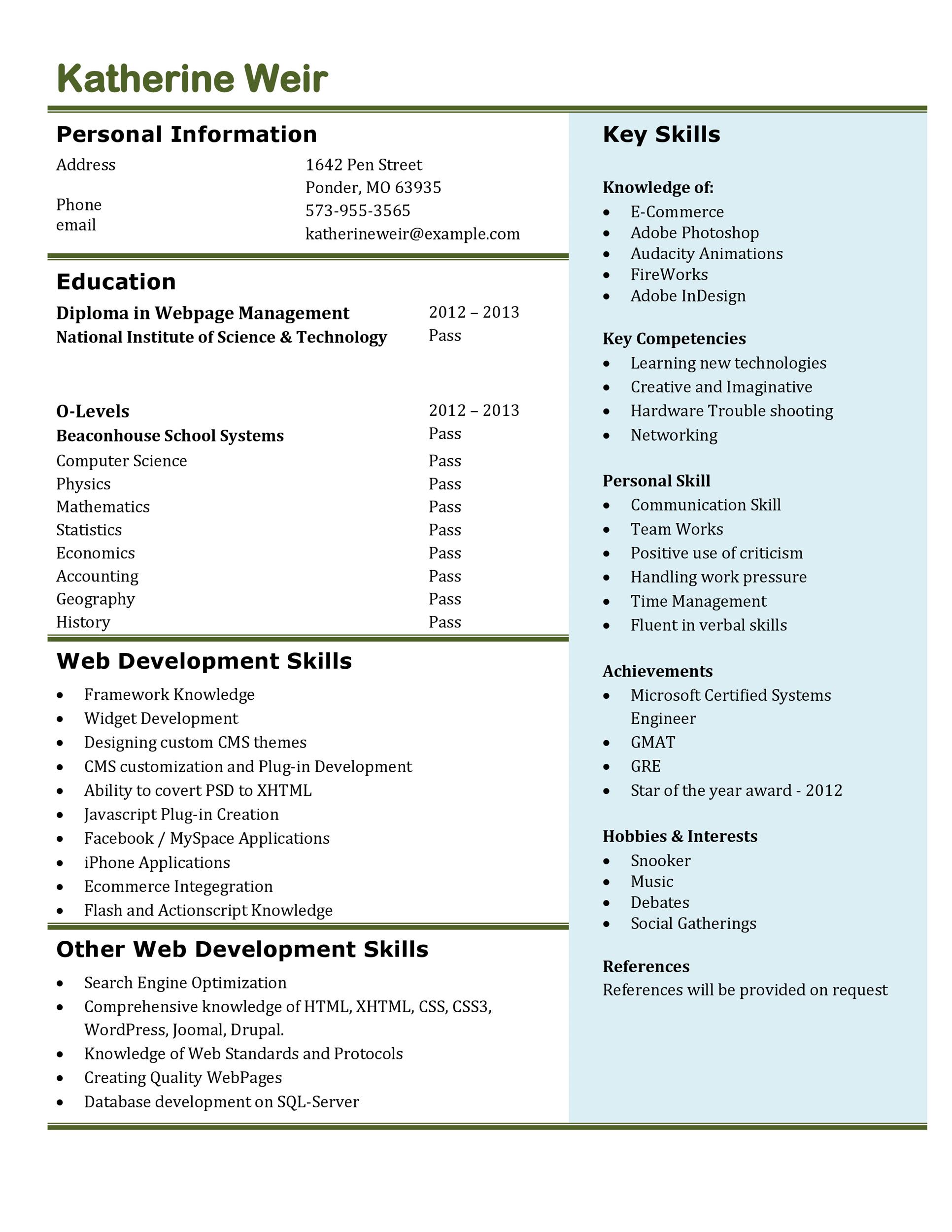 Curriculum Vitae (CV)