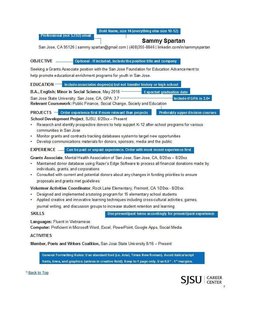 Professional College Resume Template