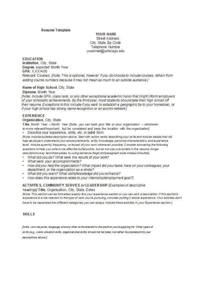 Resume Template