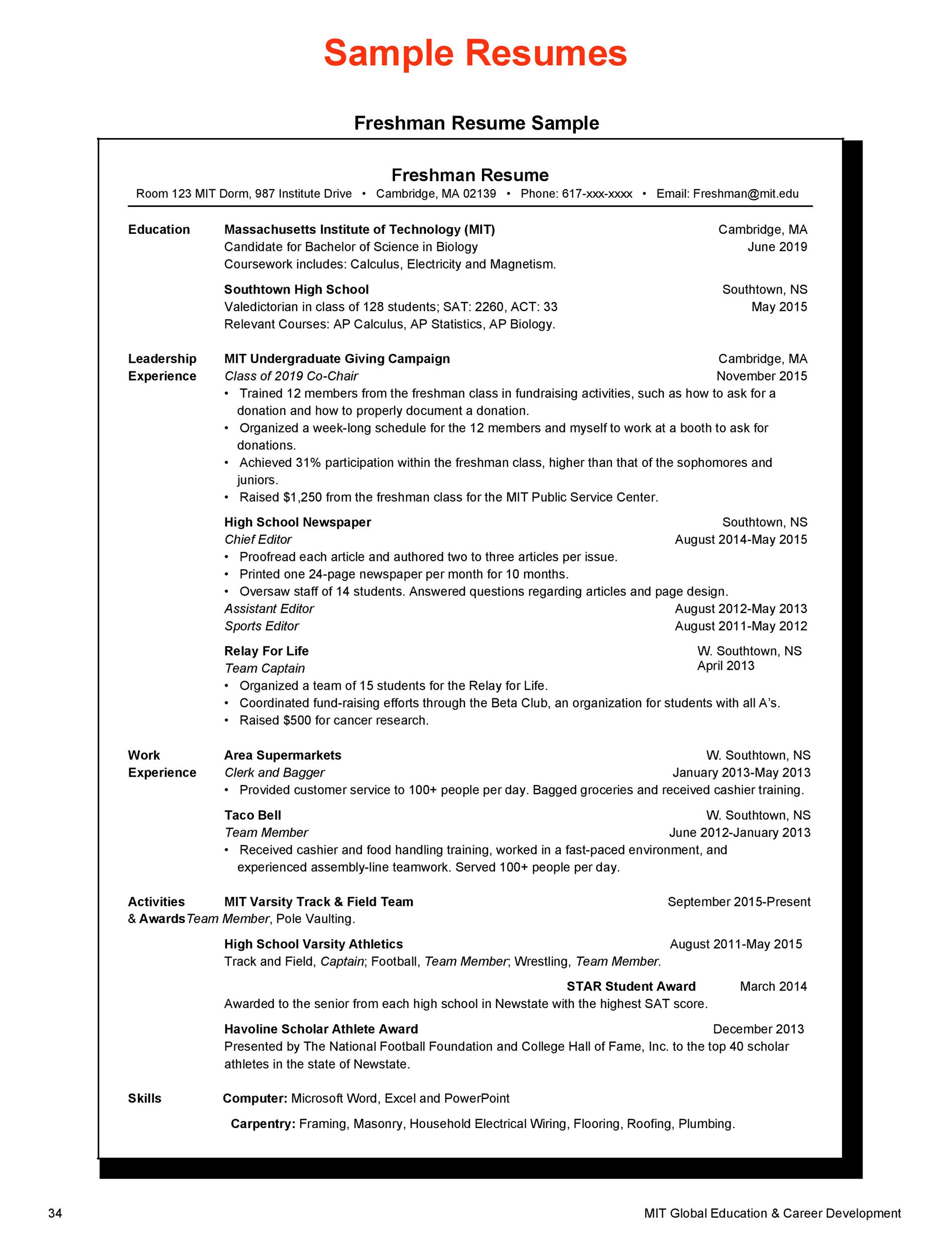 Sample Resume
