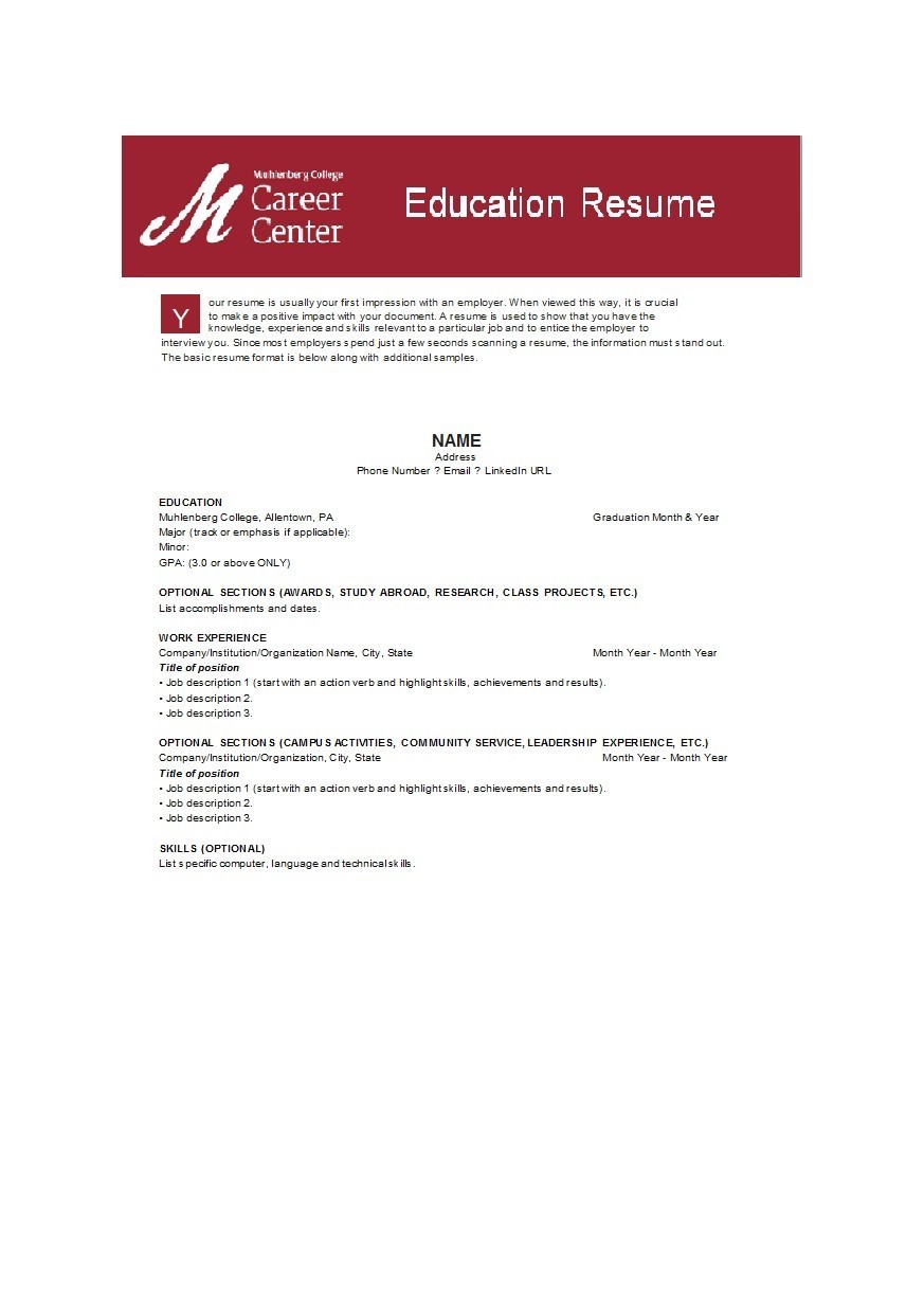Education Resume