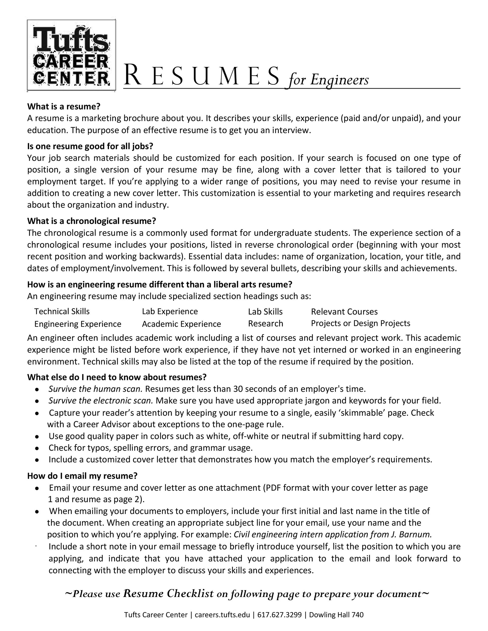 Resumes for Engineers