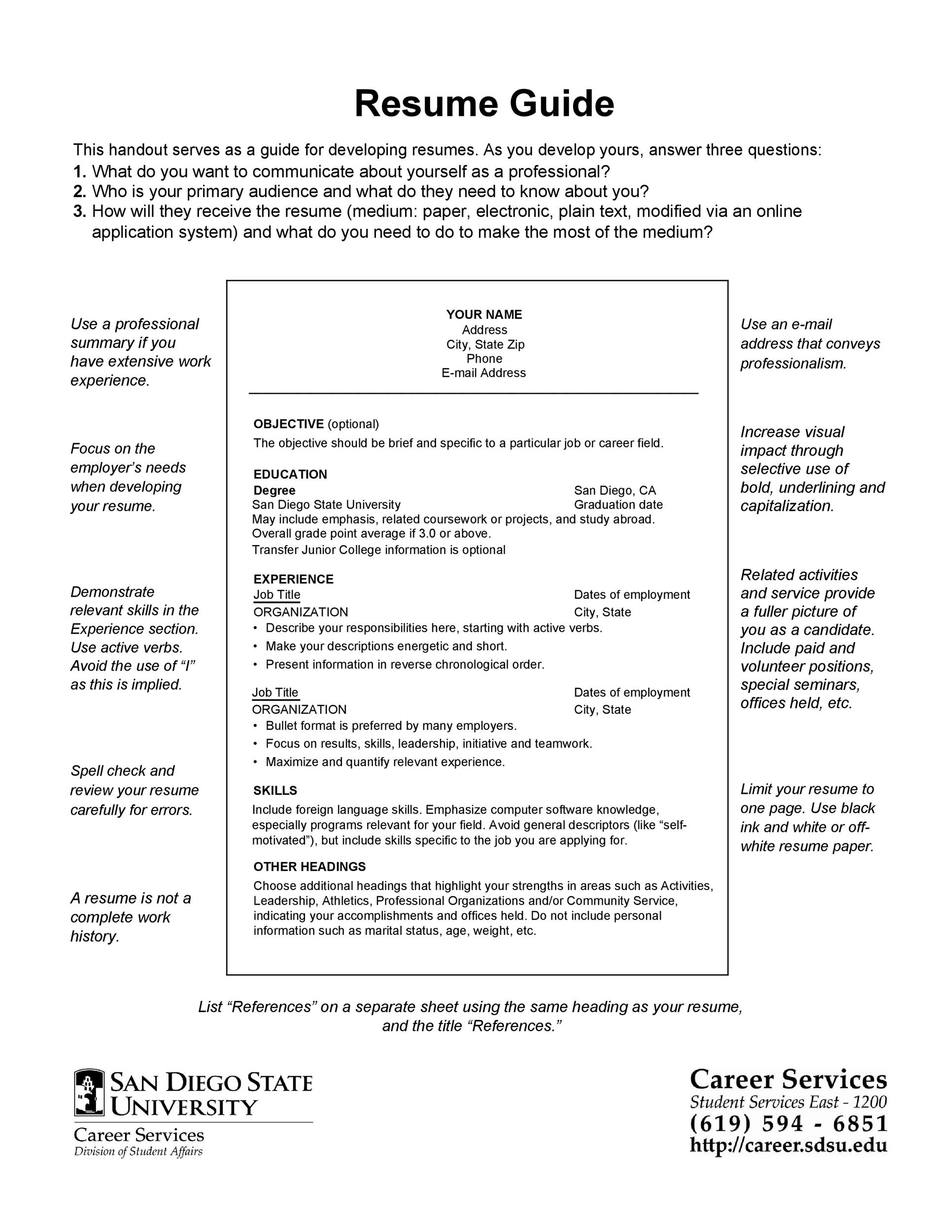 College Resume Guide