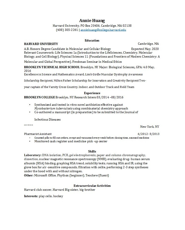 College Student Resume Template