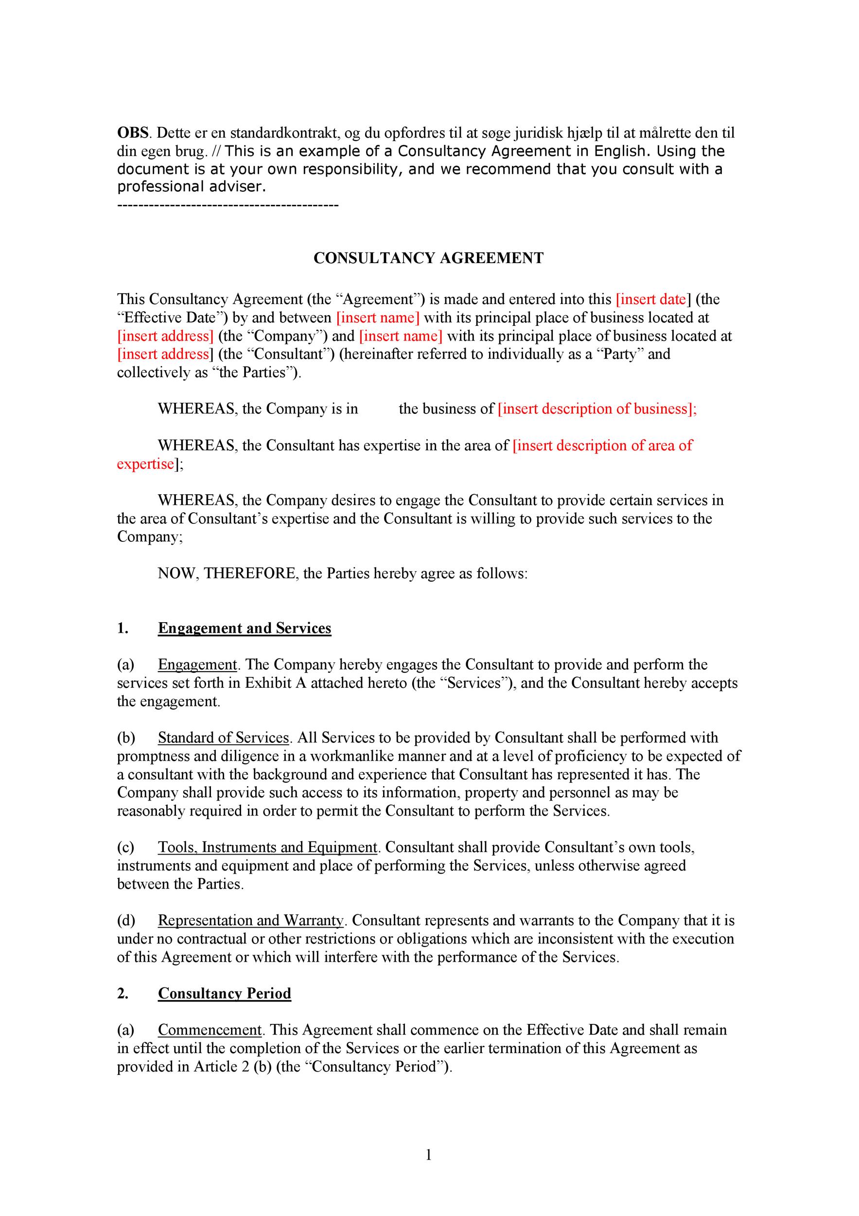 Consulting Agreement Template