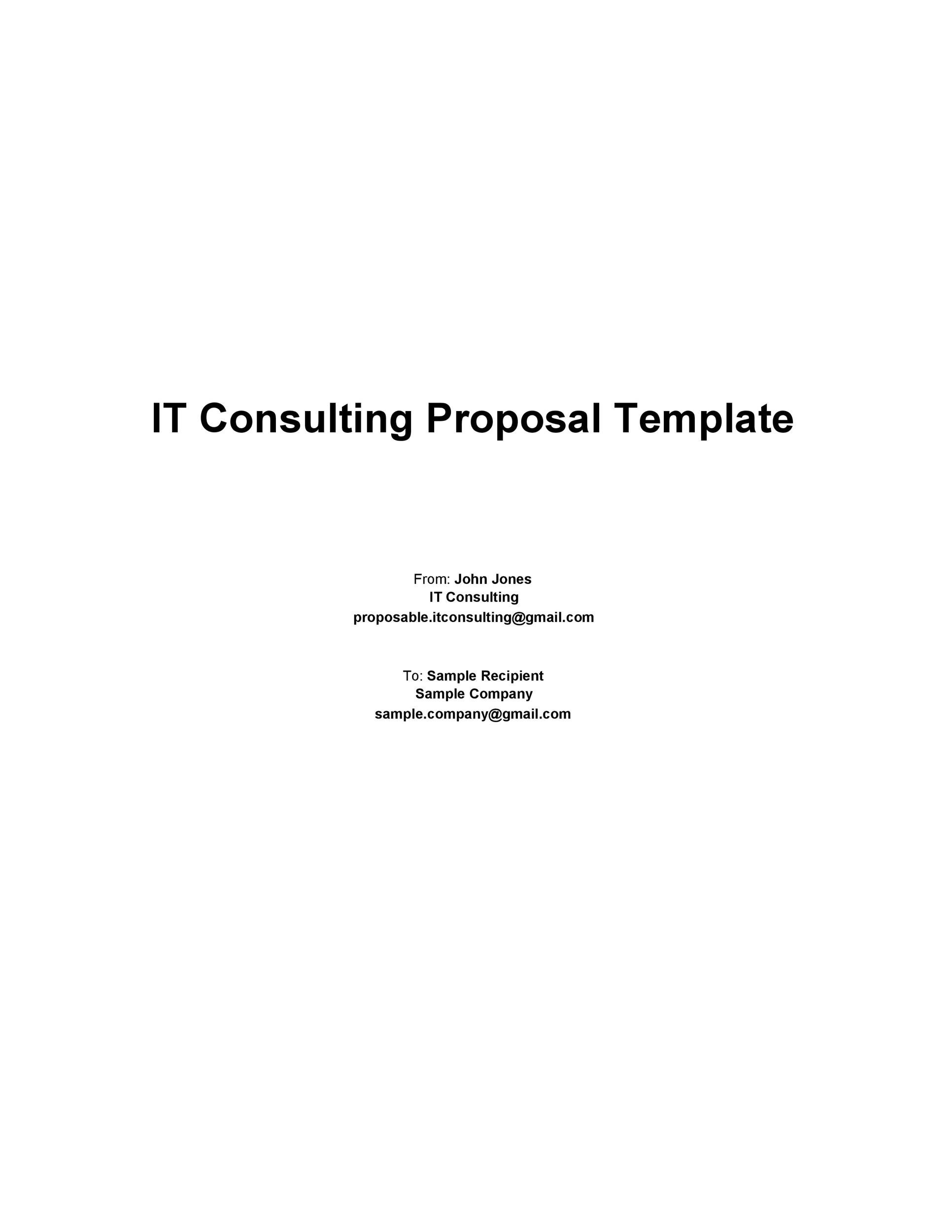 IT Consulting Proposal Template