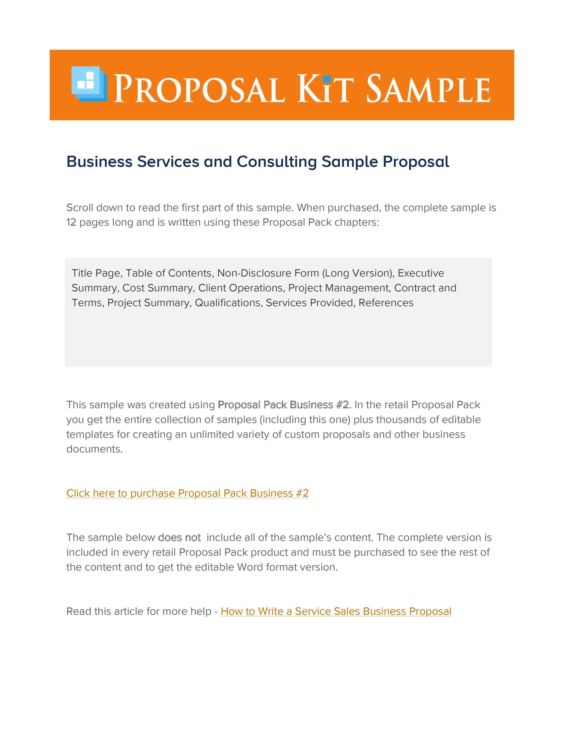 Business Service Proposal Template