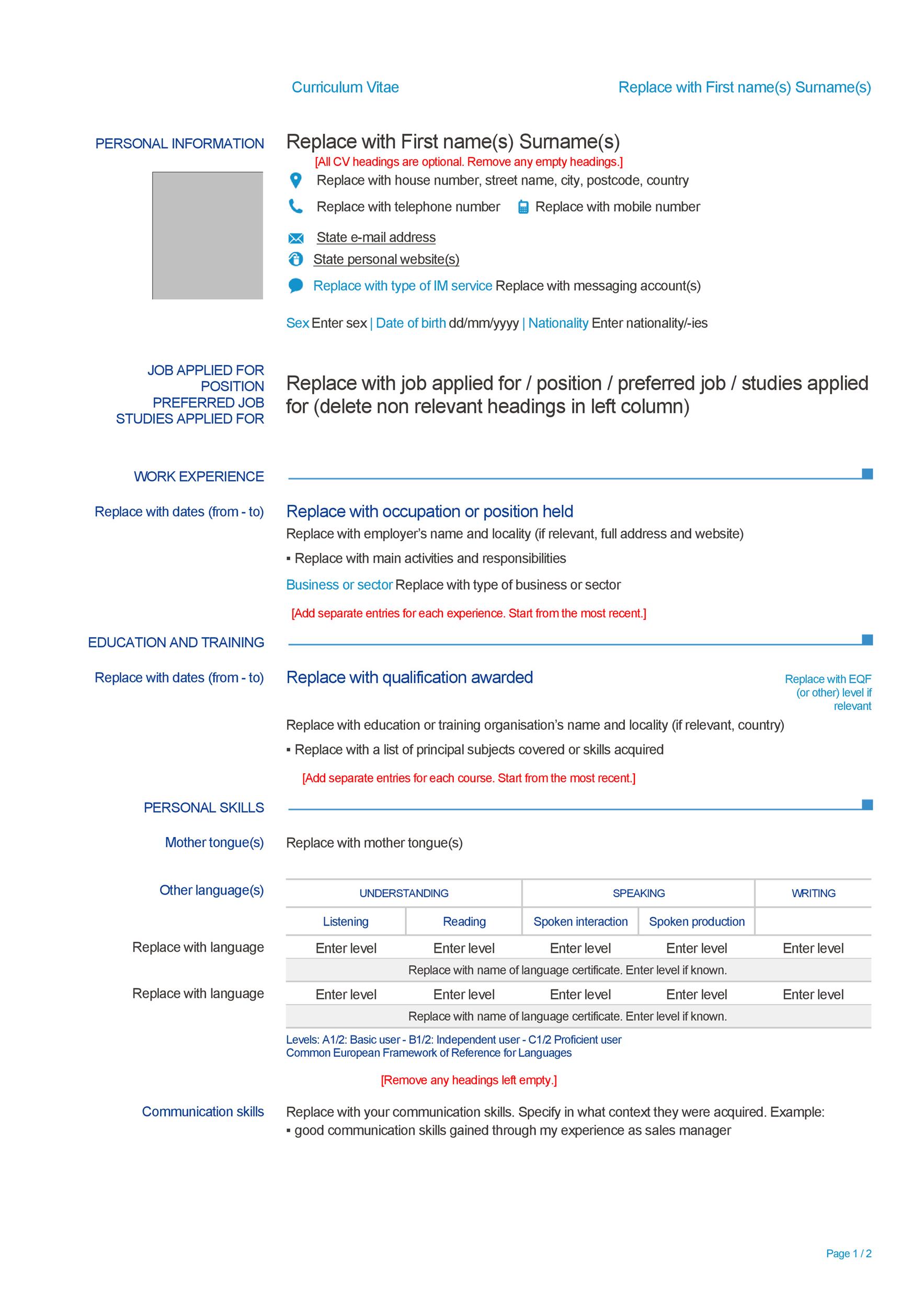 CV Template