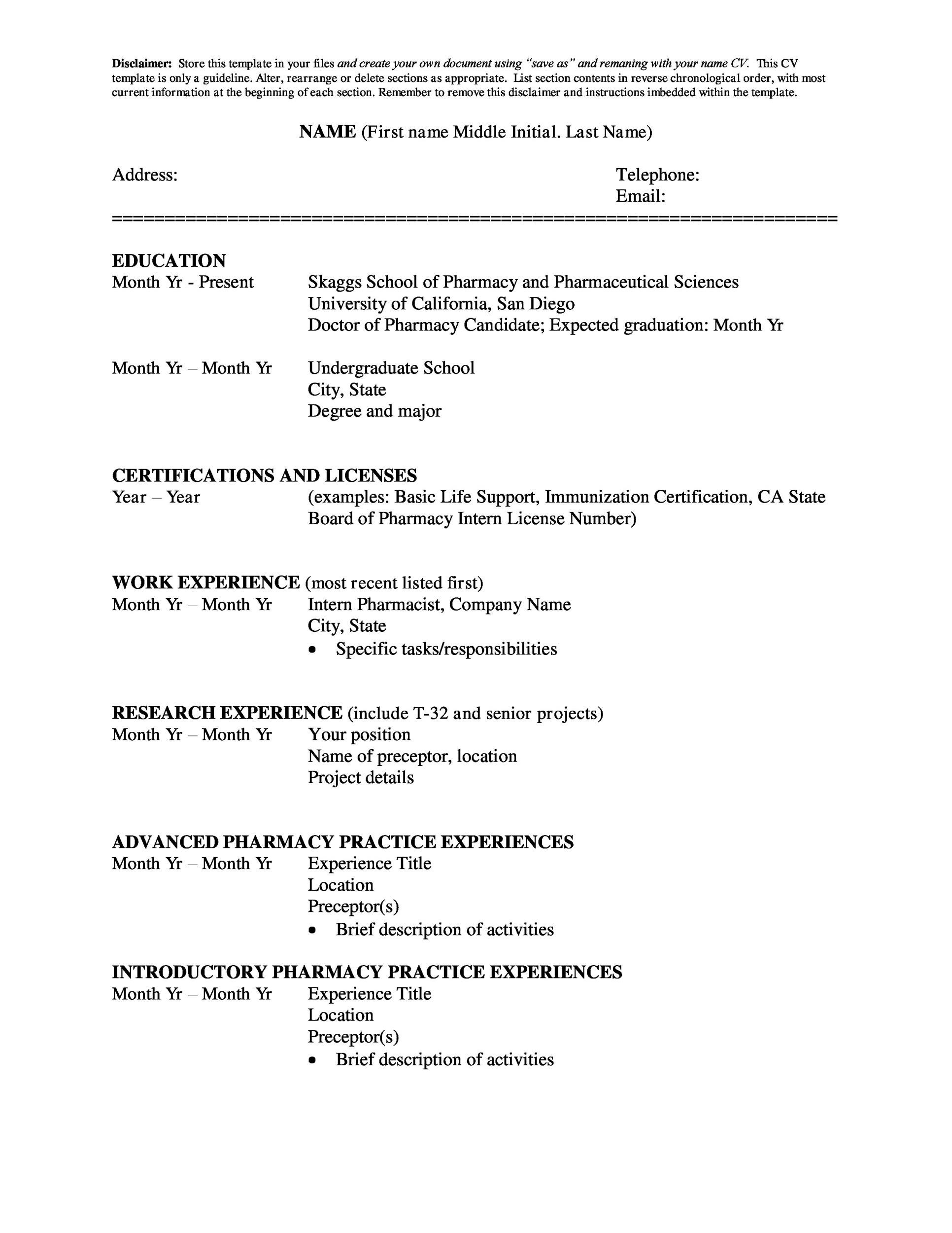 Curriculum Vitae Templates