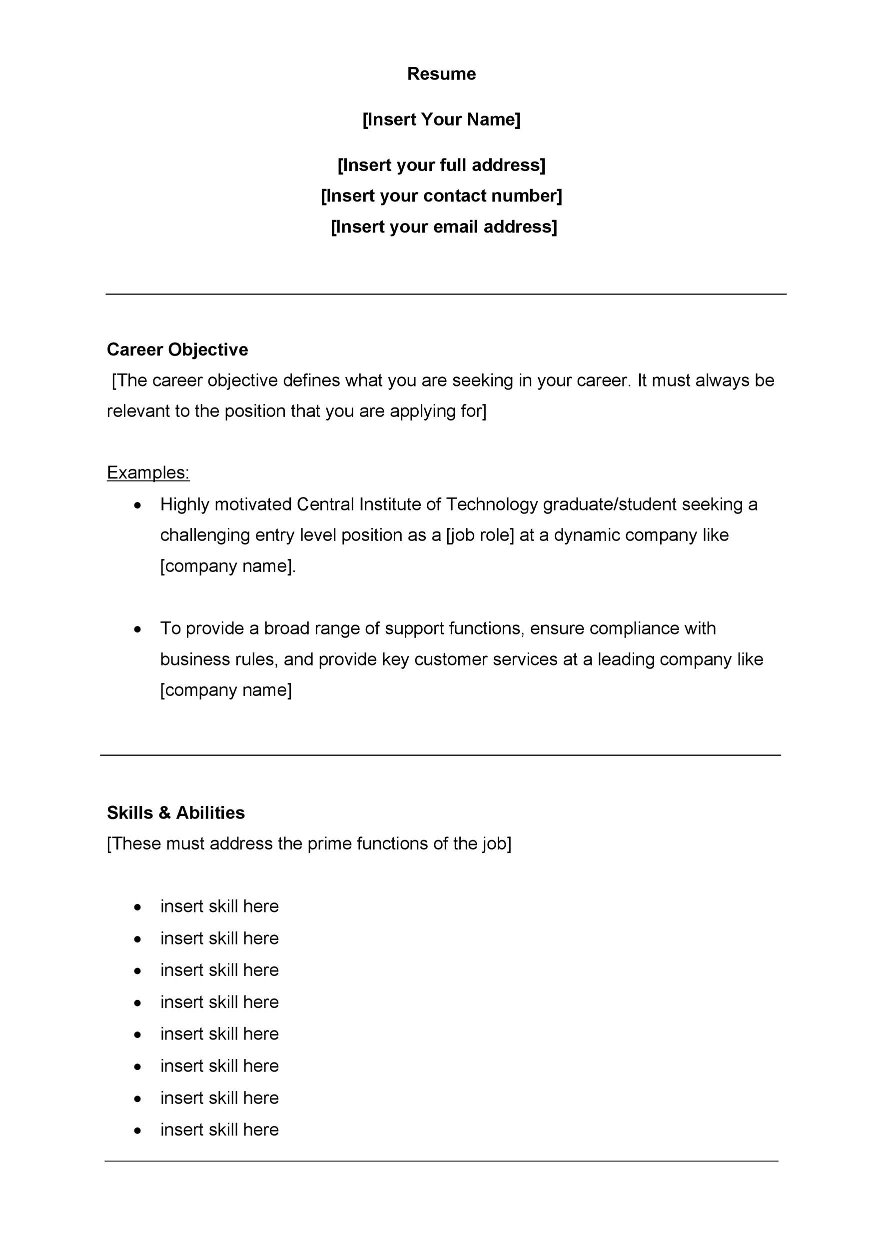 Resume Template