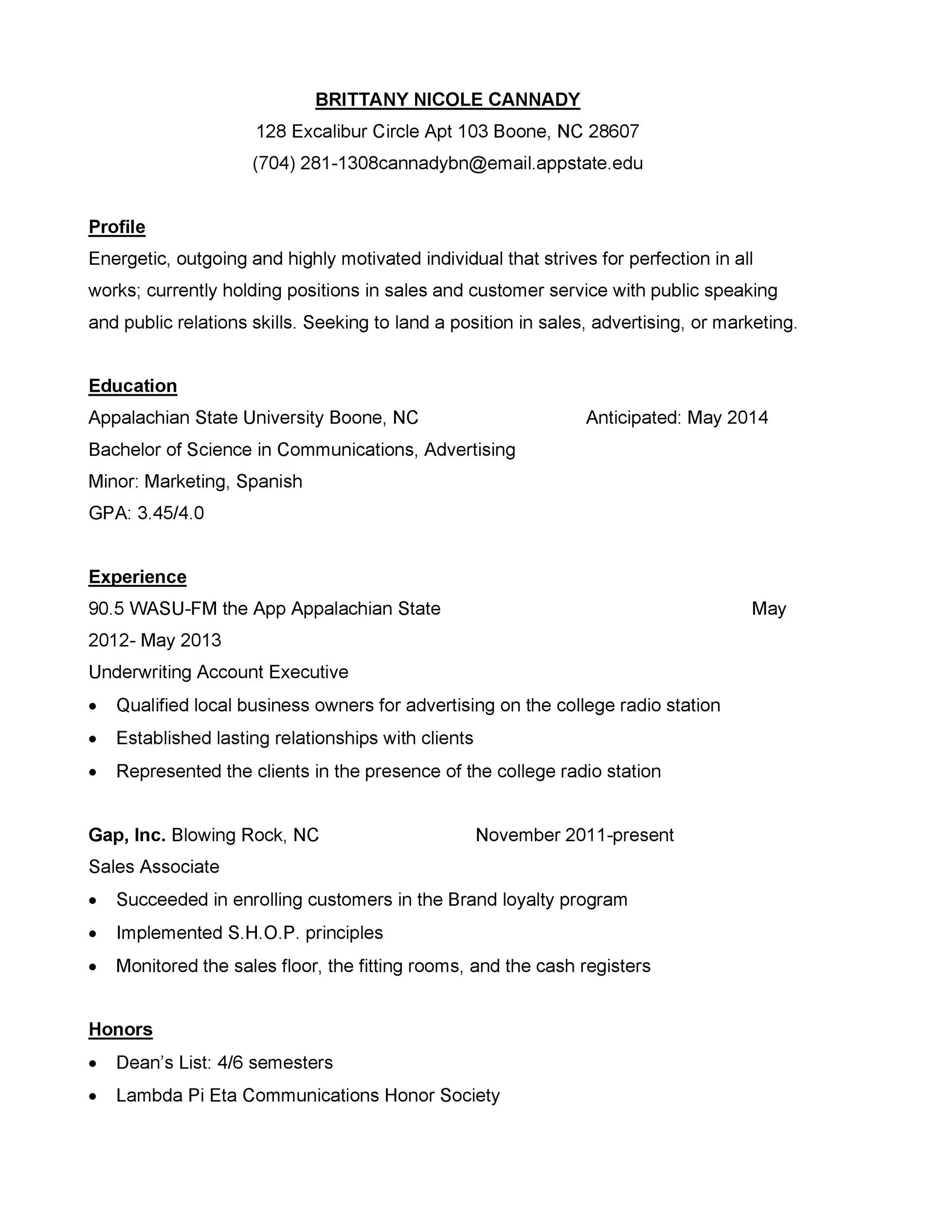 Example - Customer Service Resume