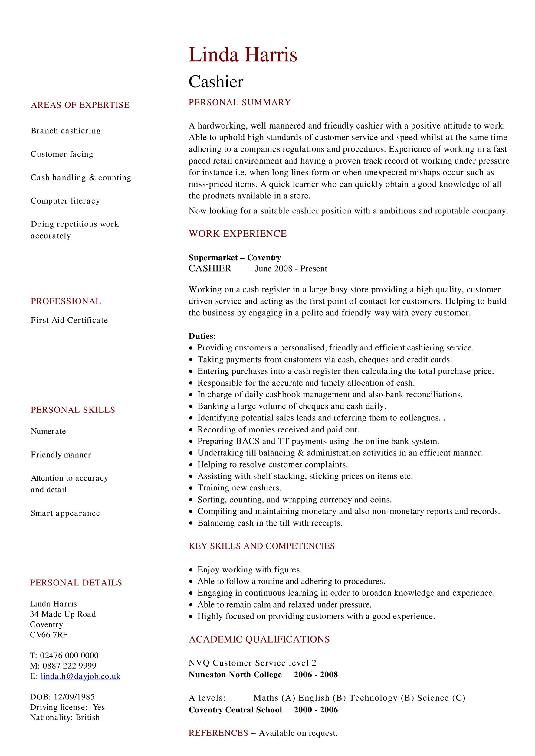Red Customer Service Resume Template