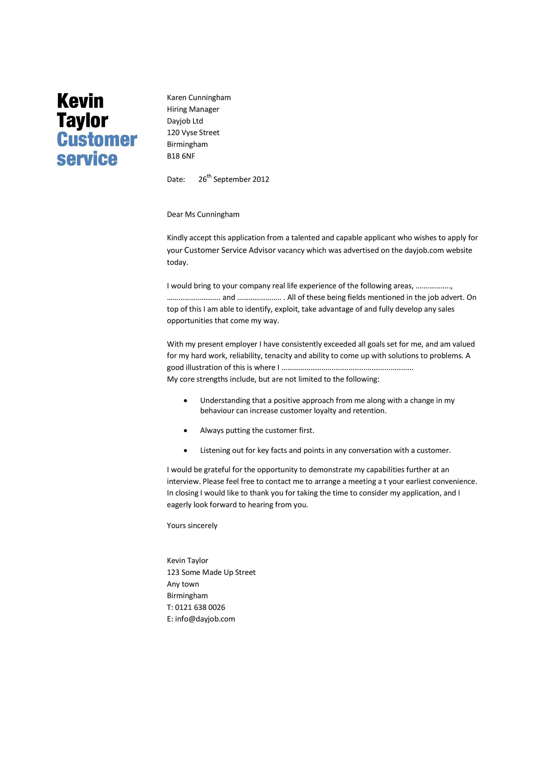 Resume Template Customer Service