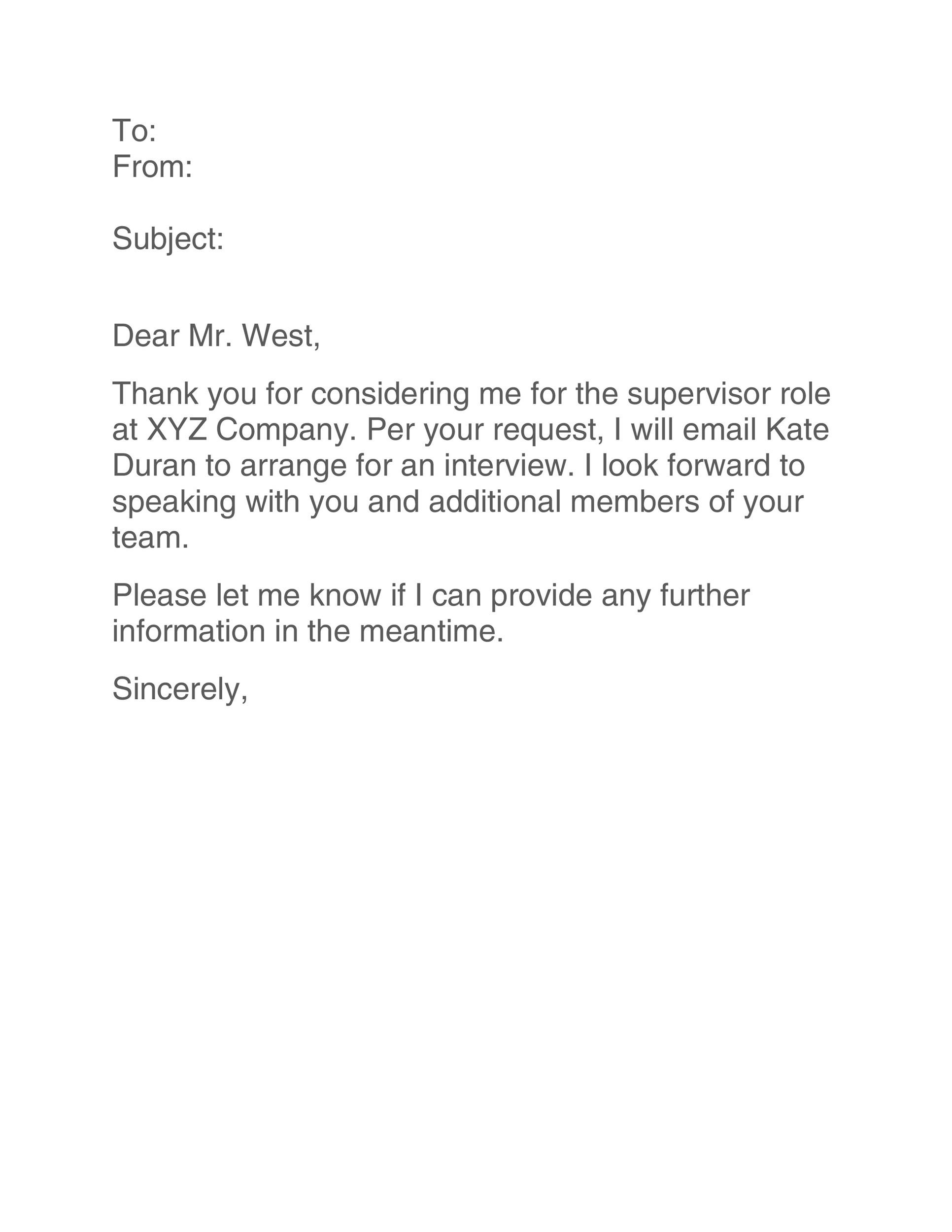 Interview Confirmation Template
