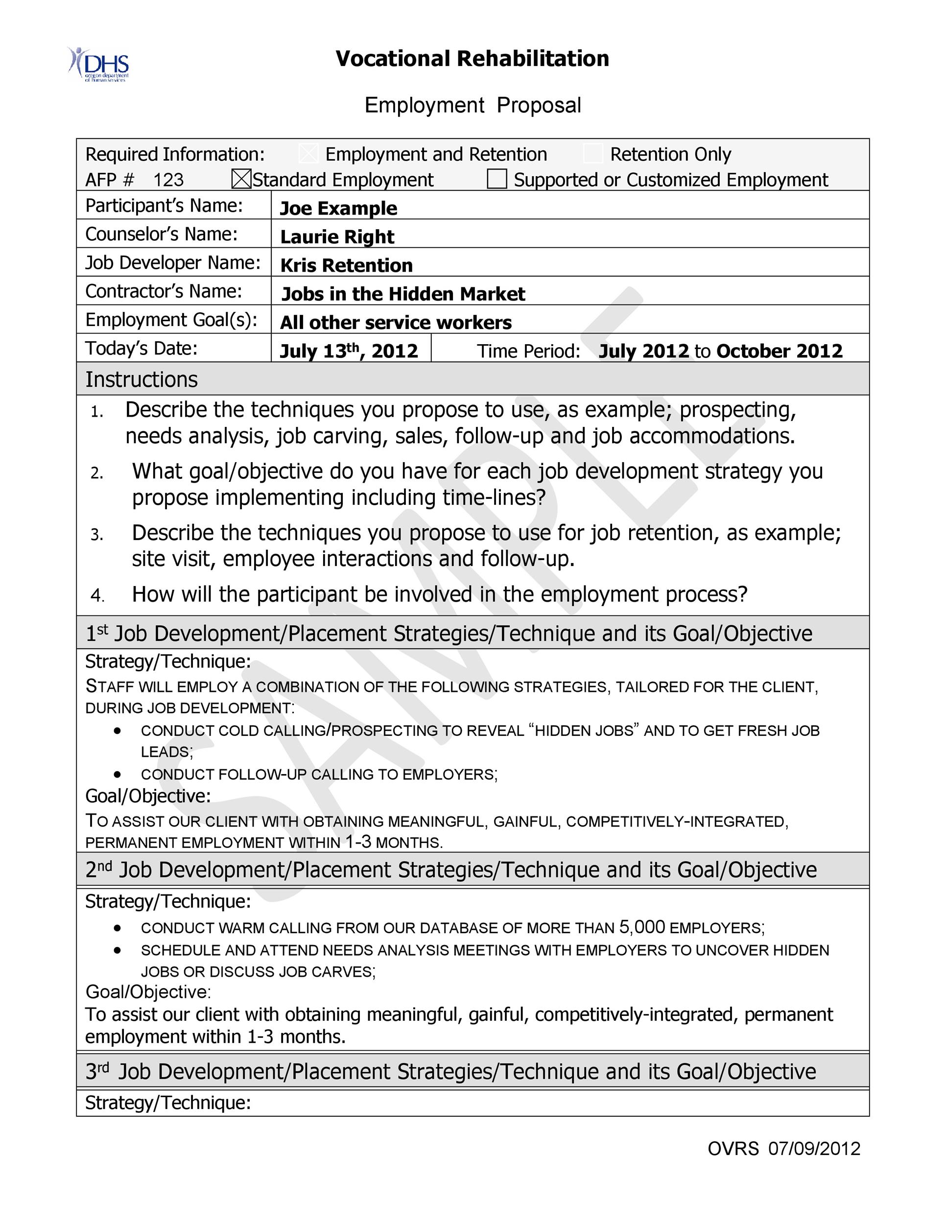 Employment Proposal