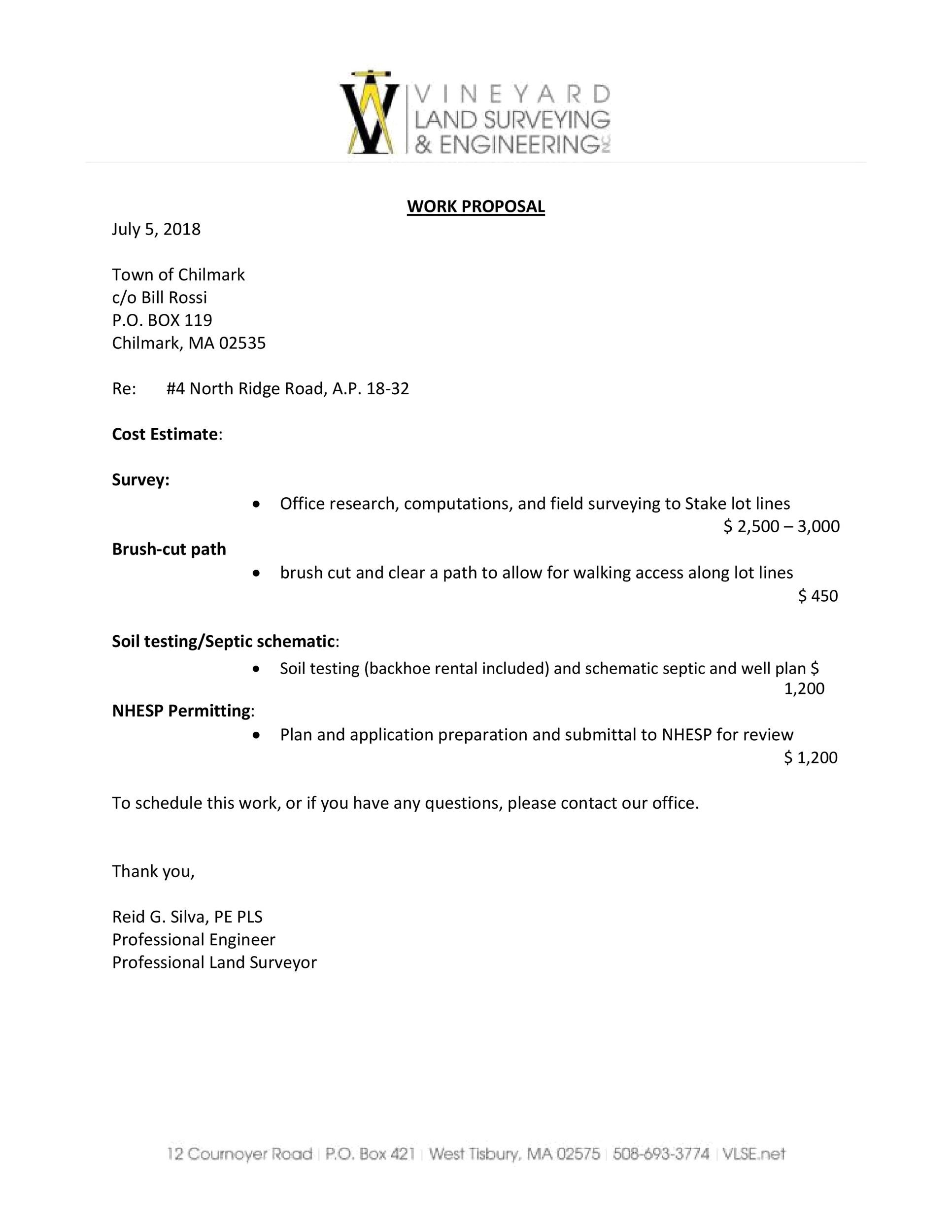 Sample Work Proposal
