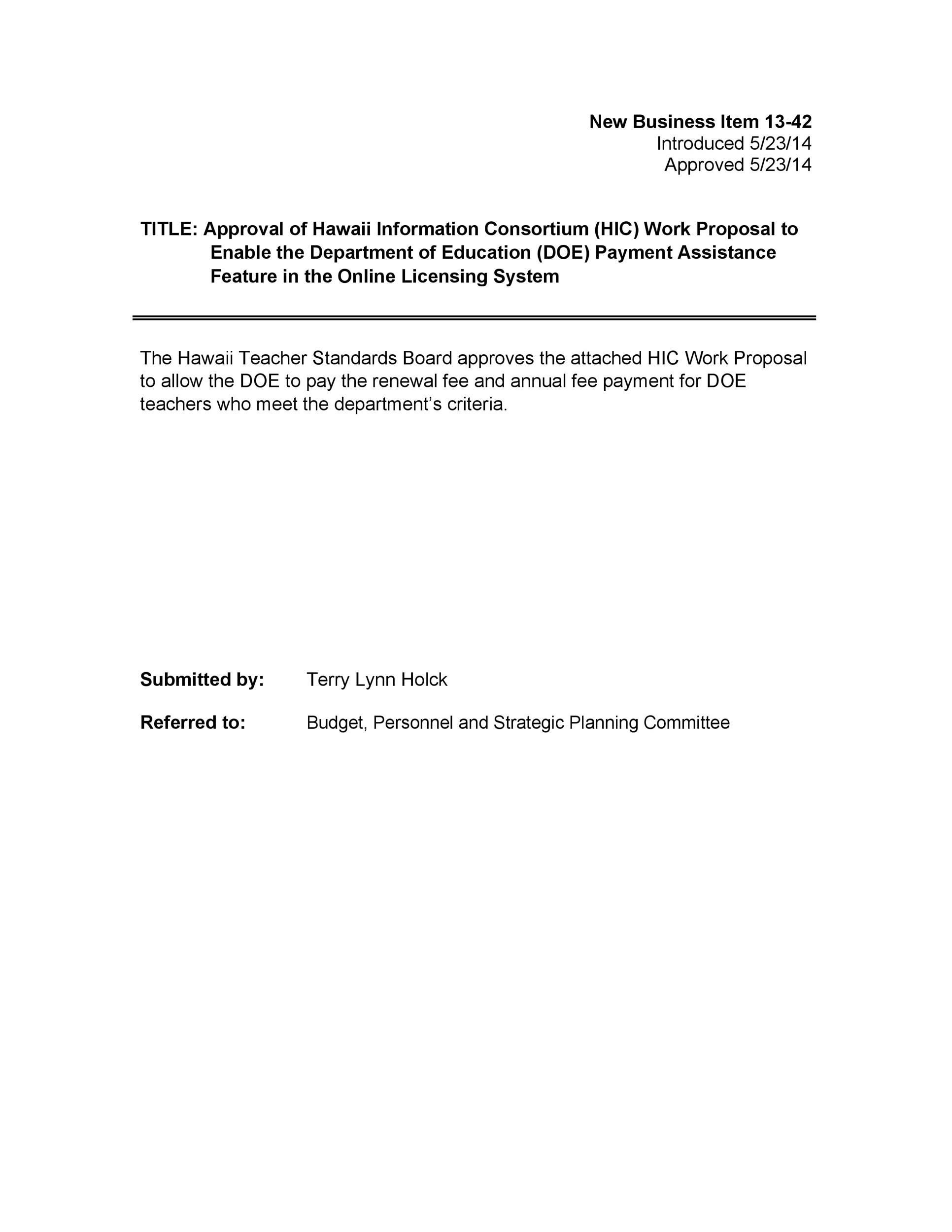 Professional Job Proposal Sample