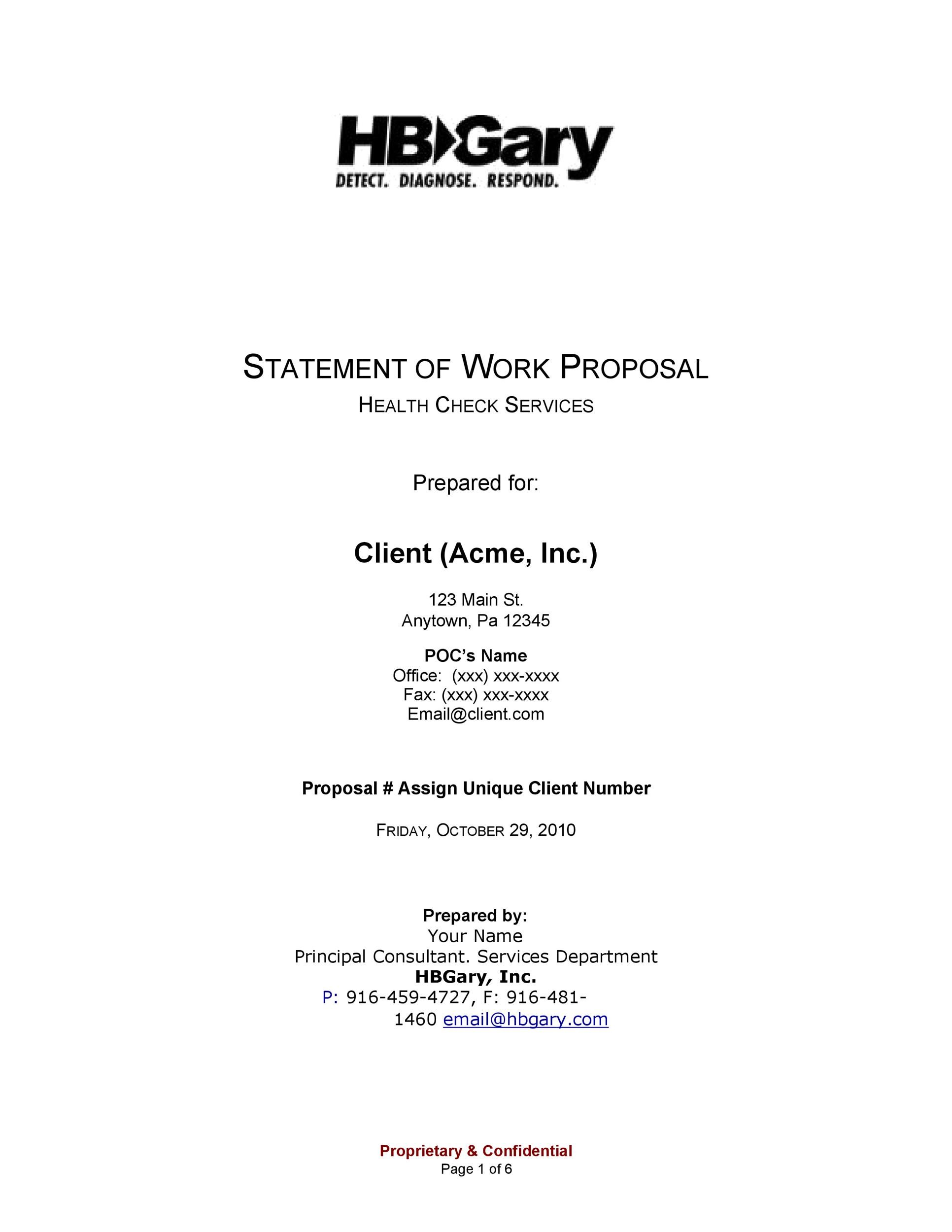 Statement of Work Proposal
