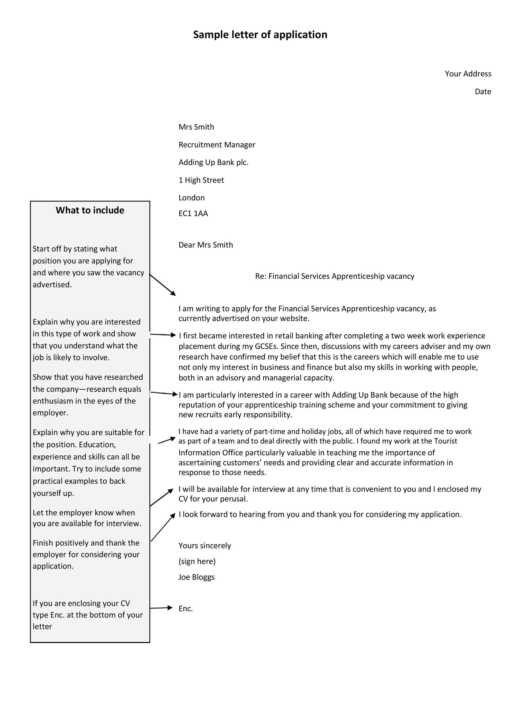 Sample: Letter of Application