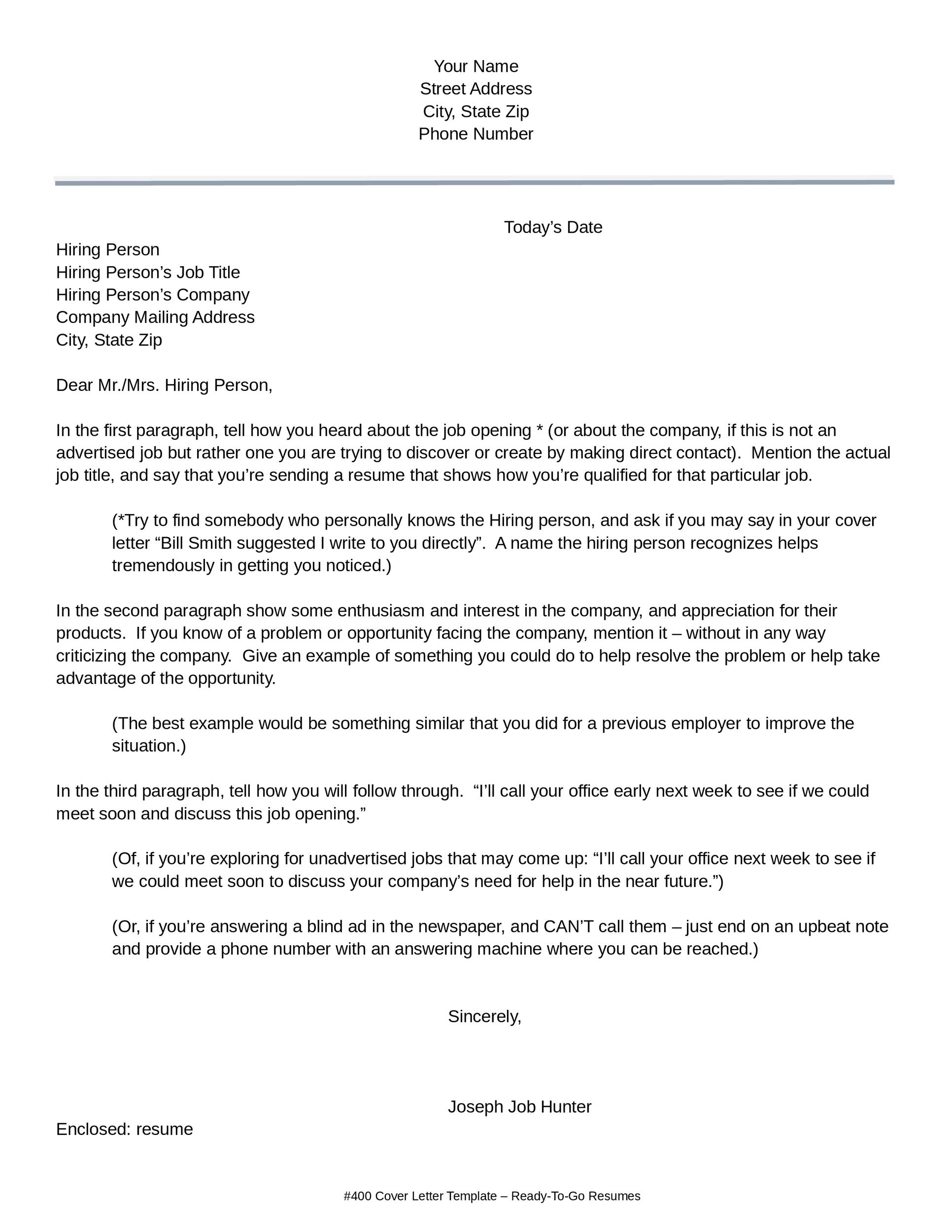 Letter of Interest Stucture
