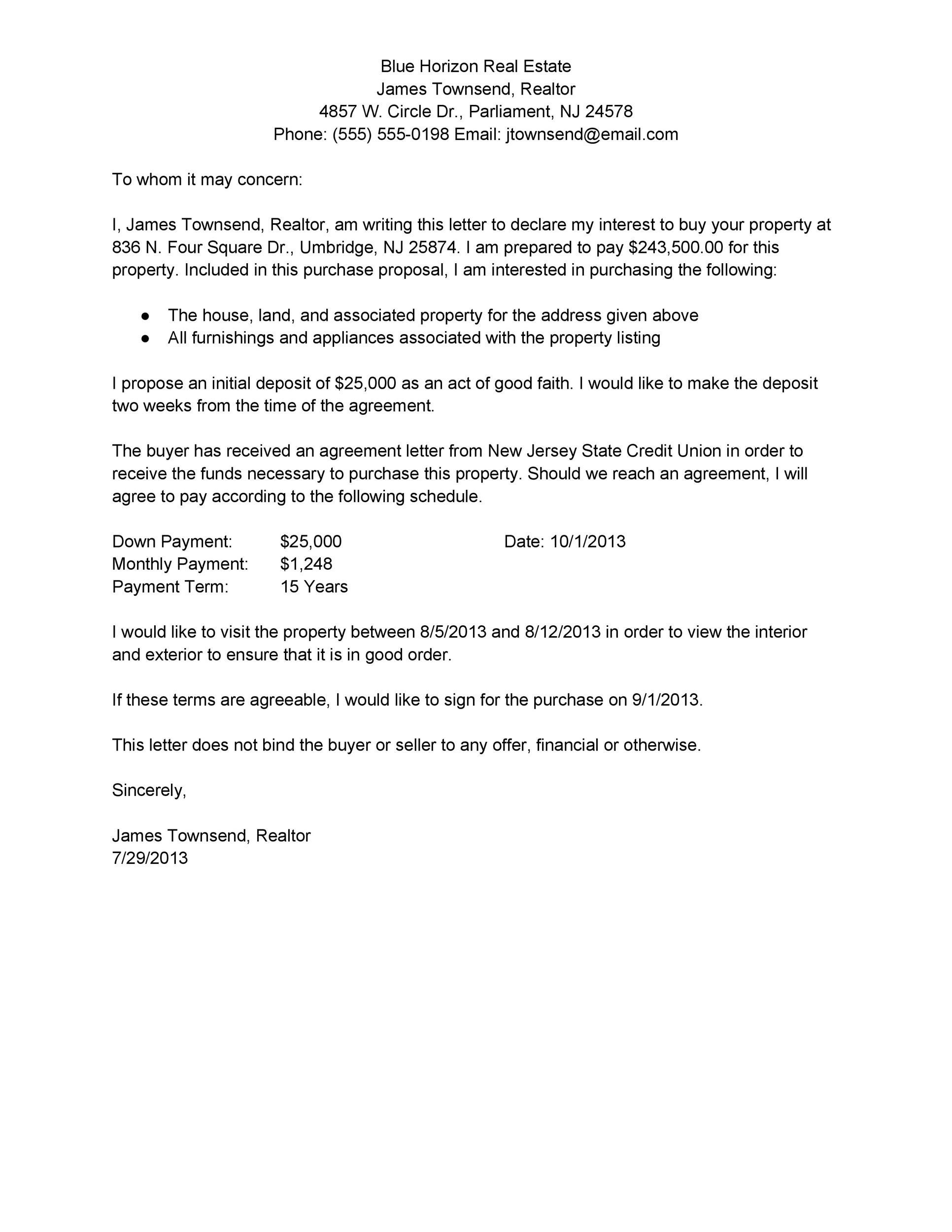 Letter of Intent Template