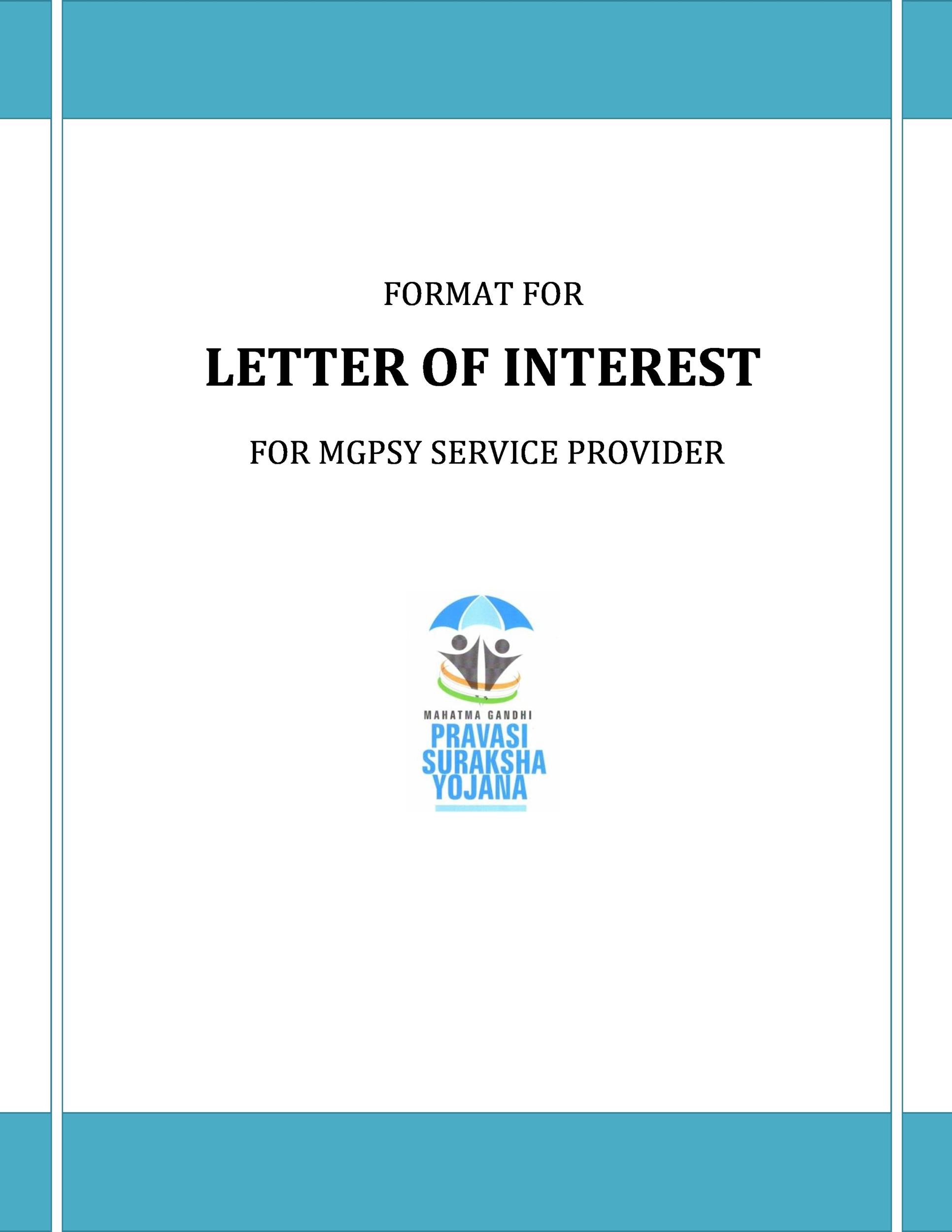 Format for Letter of Interest