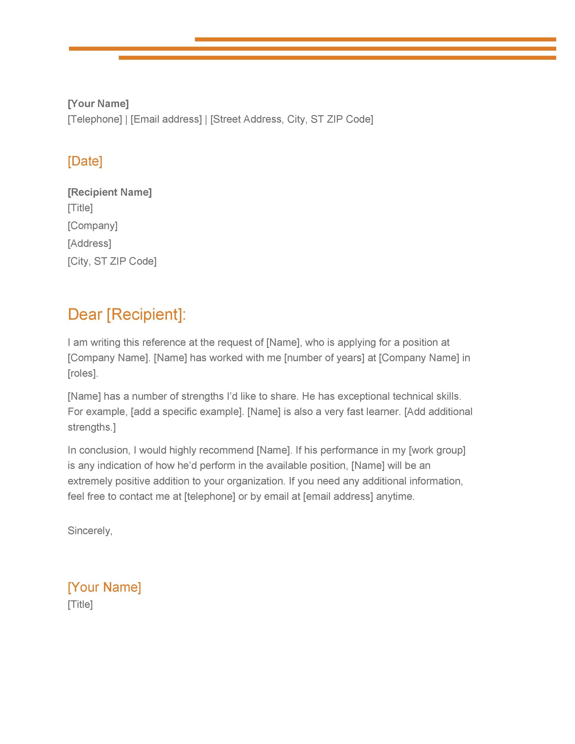 Email of Recommendation