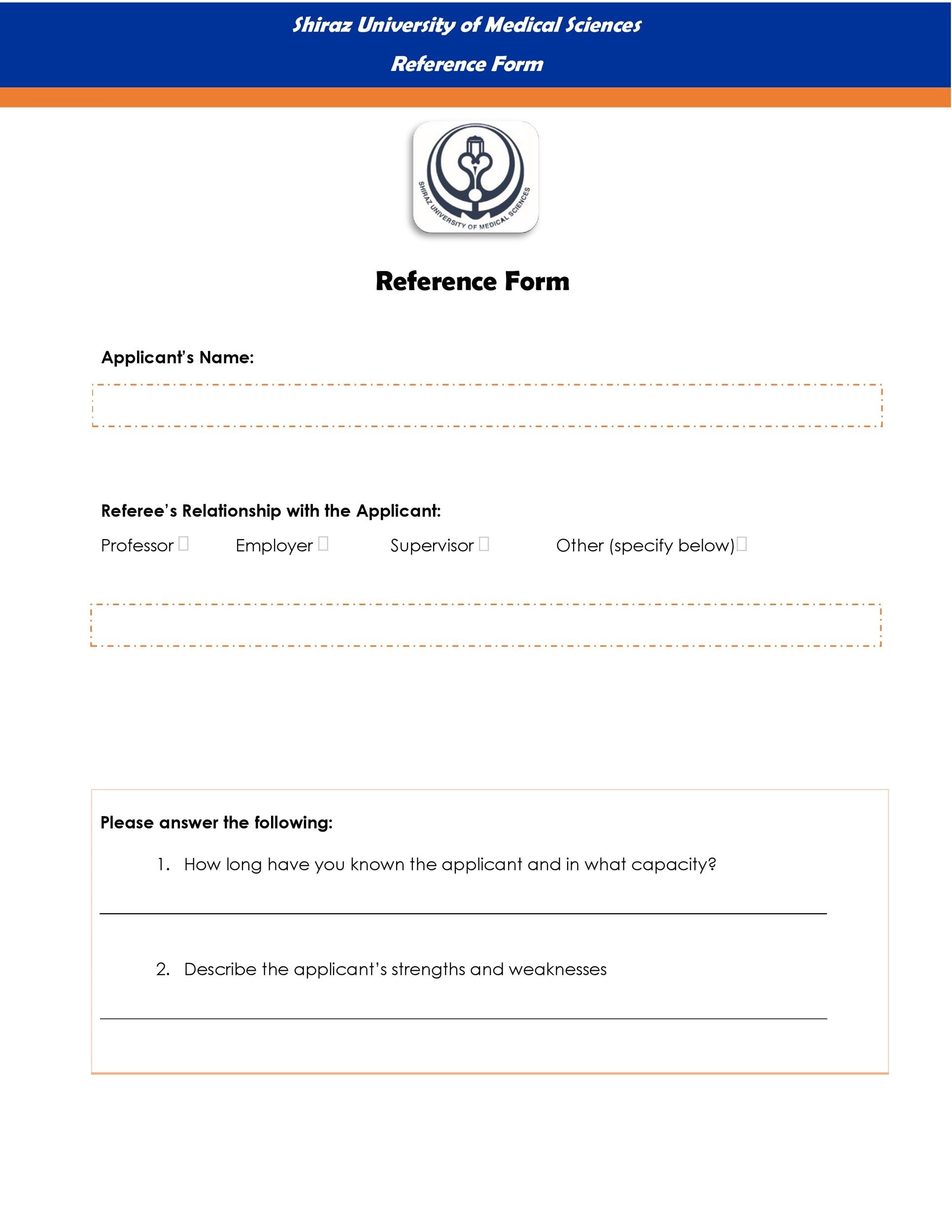 Reference Form