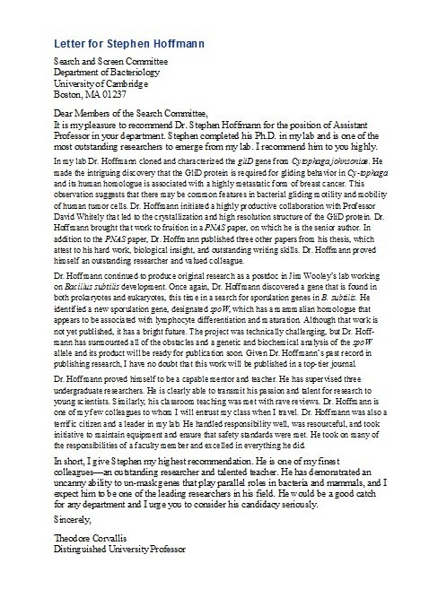 Recommendation Letter for Employee