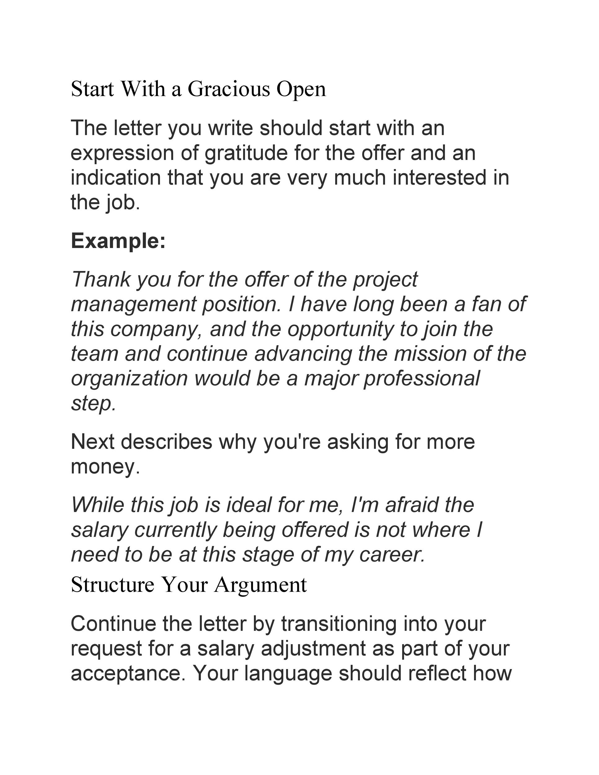 Salary Negotiation Letter with Guide
