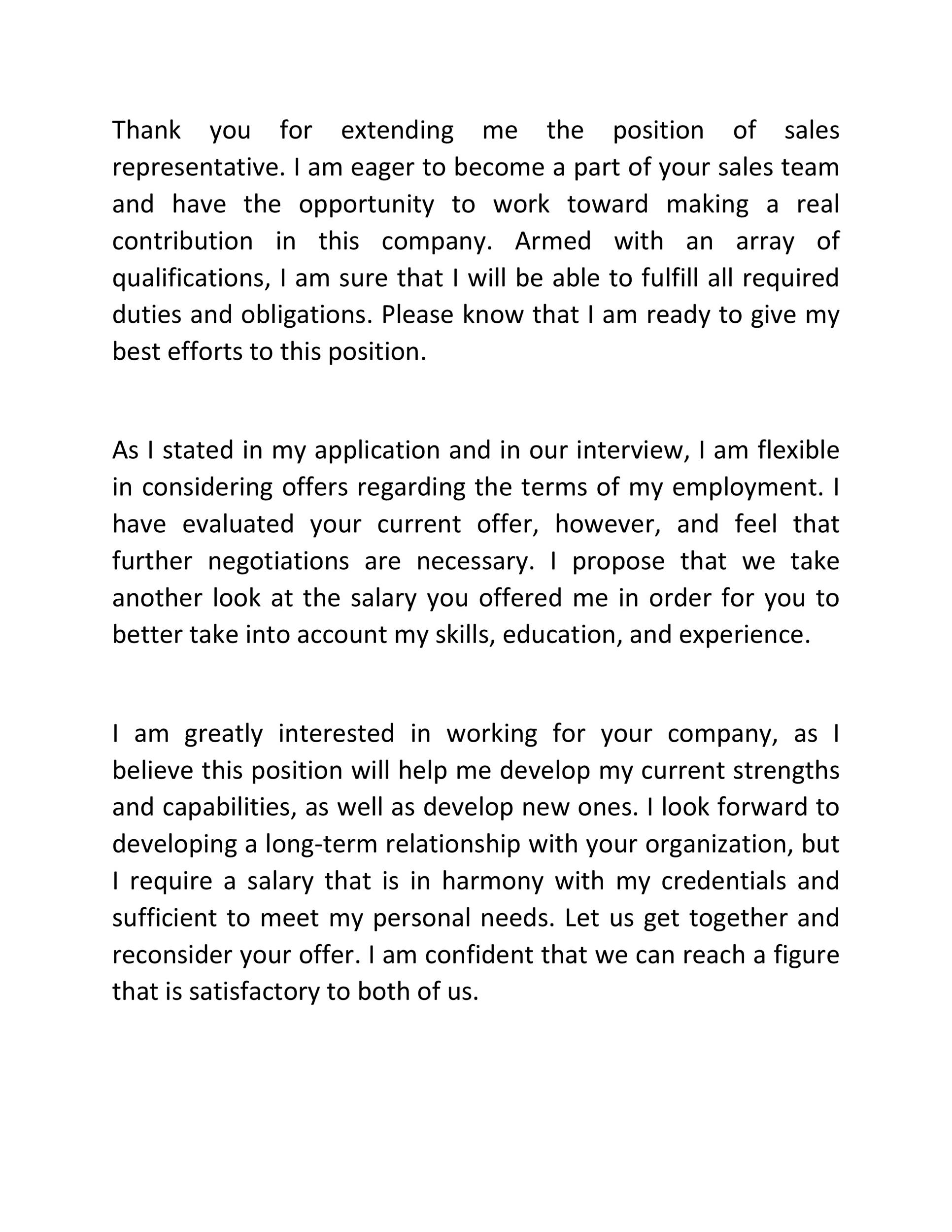 Salary Adjustment Request Template
