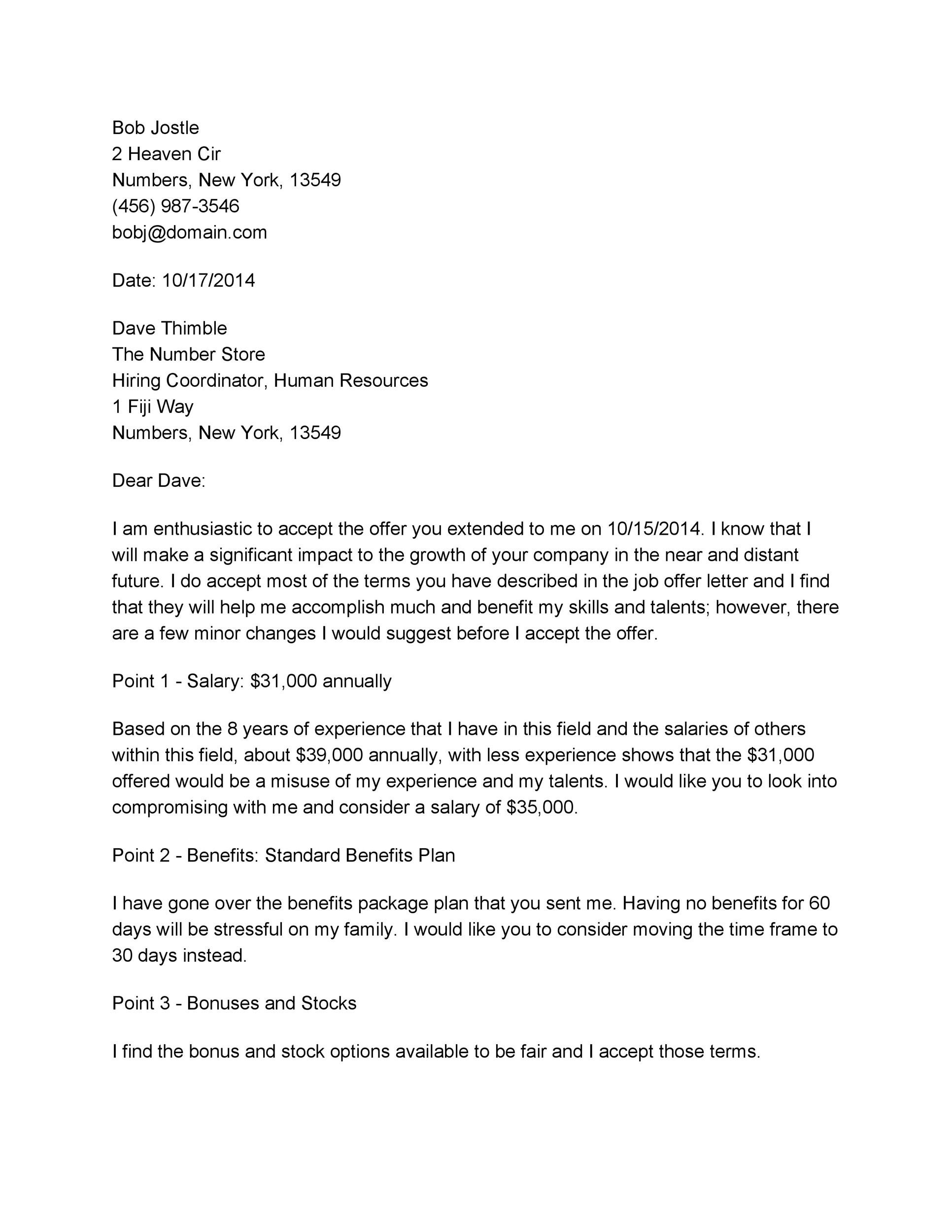 Effective Salary Negotiation Letter