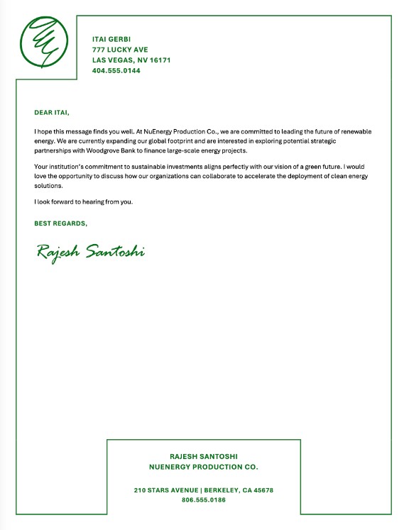 Sample Letter of Introduction