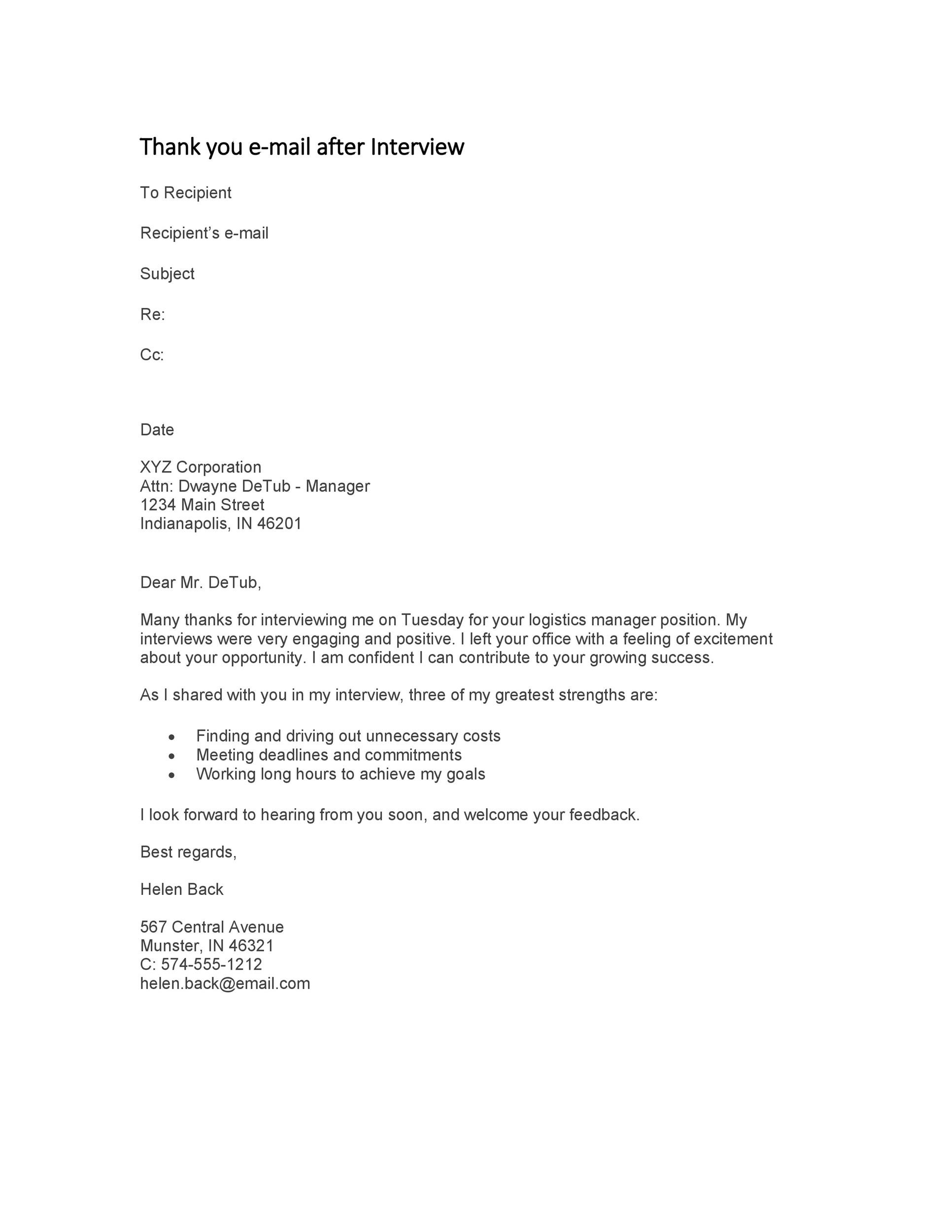 Thank You Email Guide for Post-Interview